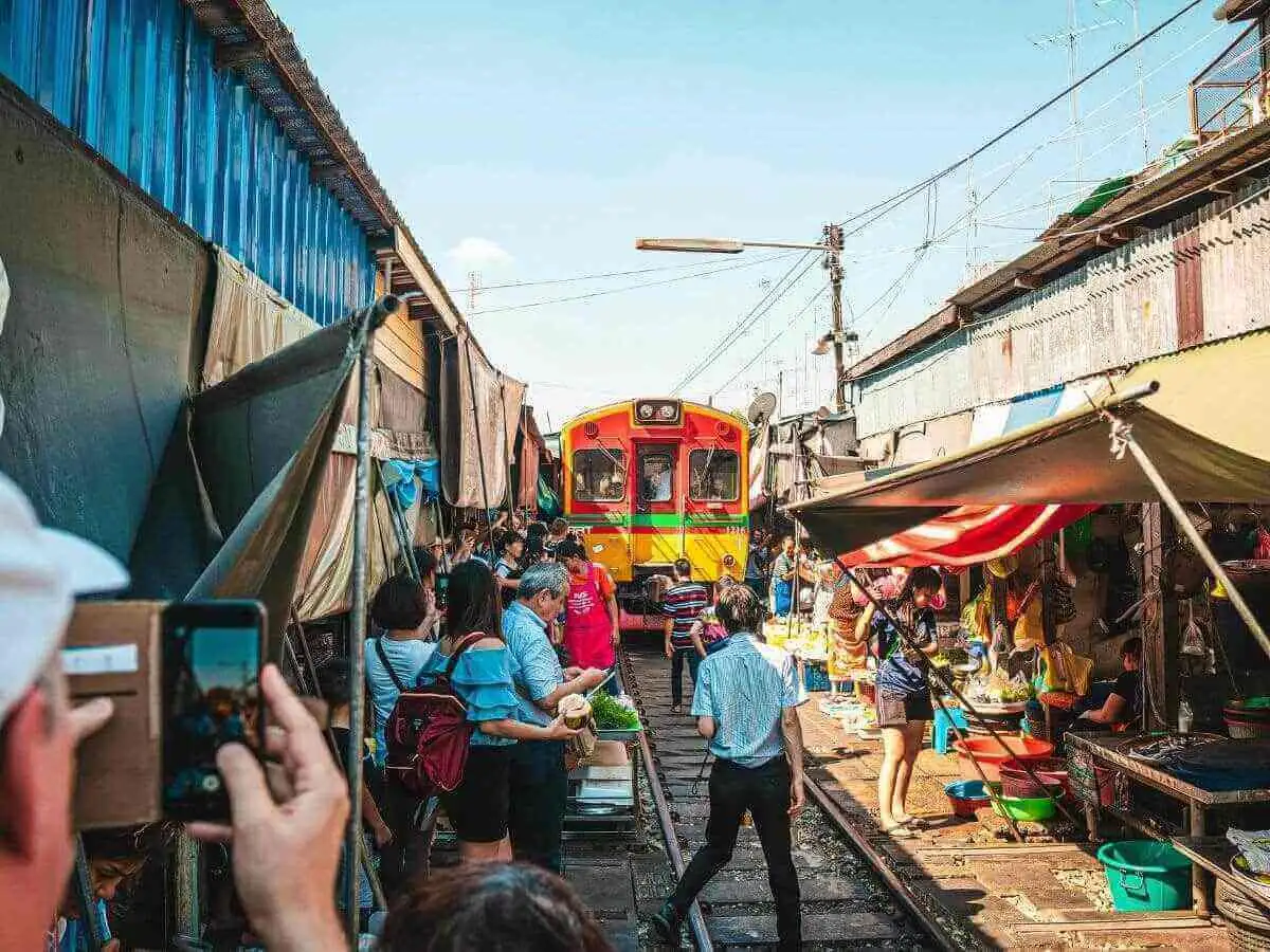 Maeklong Railway Market